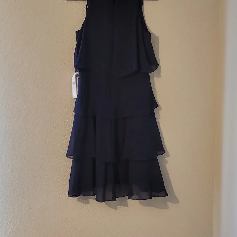 SL FASHIONS NAVY BLUE MISSY FLAPPER STYLE COCKTAIL DRESS-NWT - Picture 10 of 10
